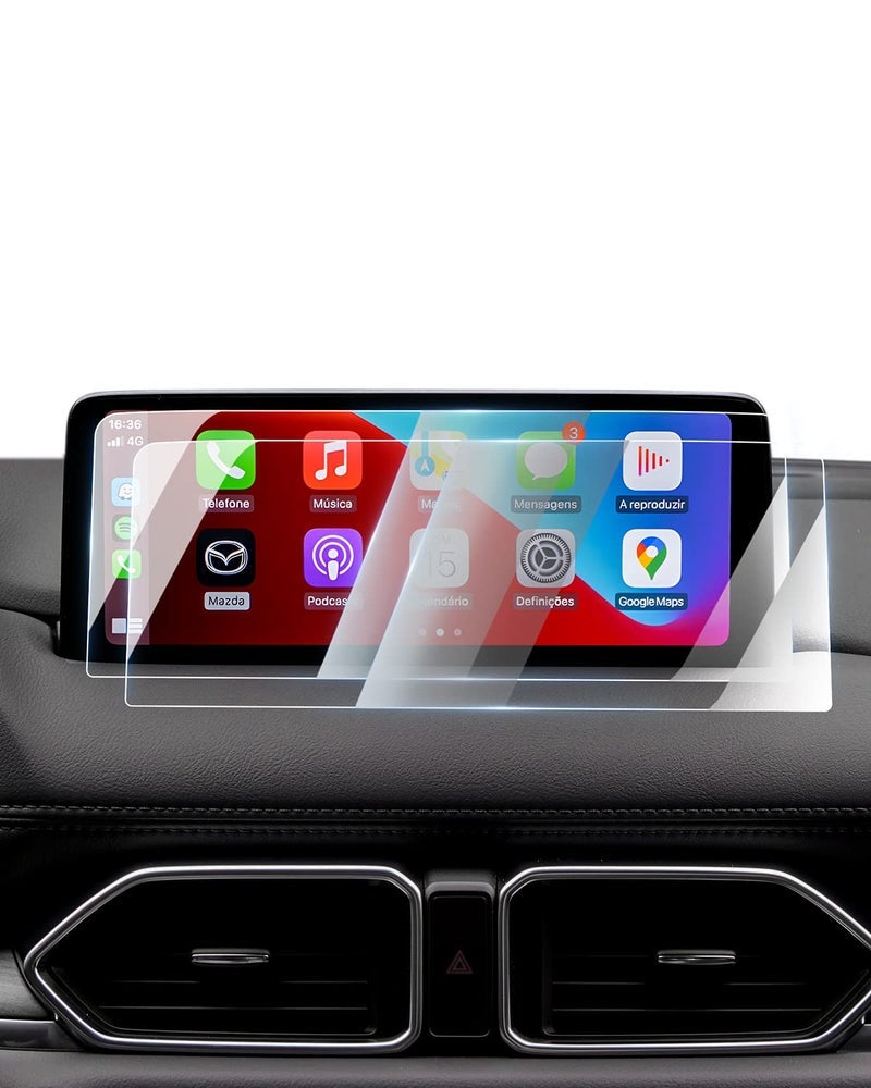 [ترقية] حزمة 2 مازدا CX5/CX-9 موديل 2021~2025 واقي شاشة 10.25 بوصة [متين عسكري] [بدون وهج وبصمة إصبع] لشاشة ملاحة باللمس، شاشة حماية فيلم، زجاج مقوى - Image 1